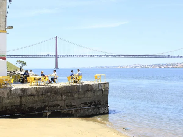 Prohlídka Památníku Krista Krále Lisabonu Května 2021 Lisabon Portugalsko Prohlídka — Stock fotografie