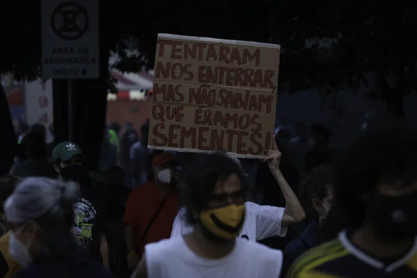 Protestera Mot Bolsonaros Regering Porto Alegre Maj 2021 Porto Alegre — Stockfoto