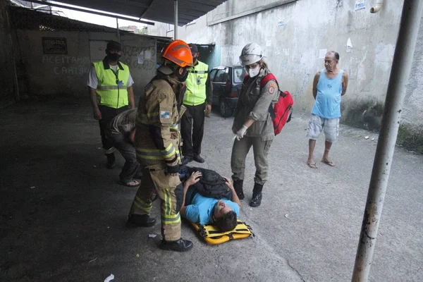 Incendie Frappe Train Supervia Laisse Des Blessés Rio Janeiro Mai — Photo