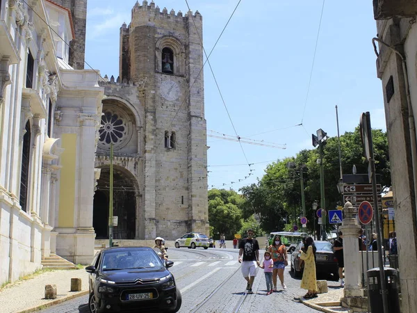 Cathedral Lisbon Church Santa Maria Maior May 2021 Lisbon Portugal — Stock Photo, Image