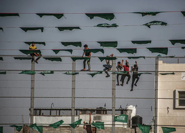 Parata Militare Delle Brigate Qassam Rafah Nella Striscia Gaza Meridionale — Foto Stock