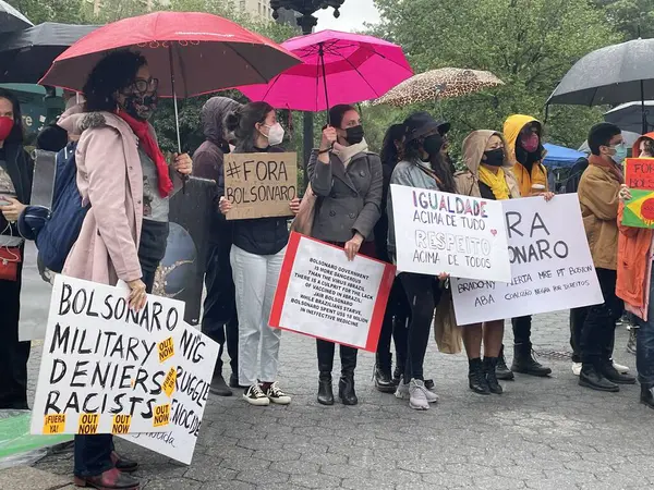 Protesto Contra Governo Bolsonaro Porto Alegre Maio 2021 Porto Alegre — Fotografia de Stock