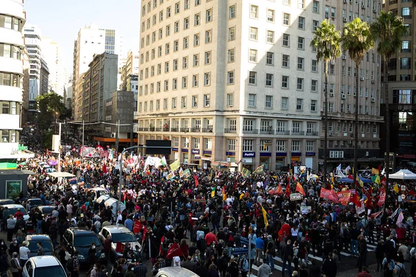 Protest Przeciwko Rządowi Bolsonaro Porto Alegre Maja 2021 Porto Alegre — Zdjęcie stockowe