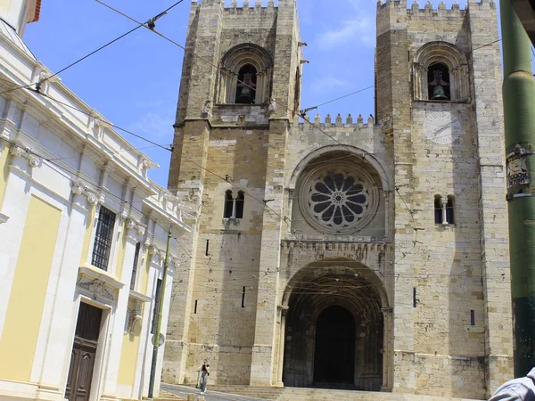 Catedral Lisboa Igreja Santa Maria Maior Maio 2021 Lisboa Portugal — Fotografia de Stock