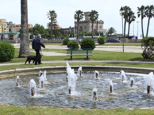 Vista Sul Giardino Del Casinò Estoril Maggio 2021 Lisbona Portogallo — Foto Stock