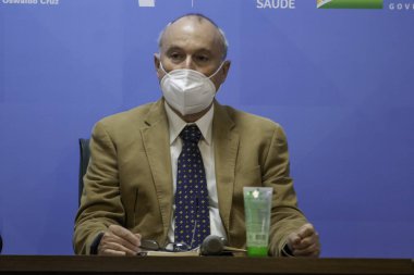 Brezilya 'da Annelik Ölümünü Azaltma Günü' ne ciddi bir gönderme. 31 Mayıs 2021, Sao Paulo, Brezilya: Bolsonaro Hükümeti Sağlık Bakanı Marcelo Queiroga, Ulusal Azaltma Günü 'ne Katılıyor 