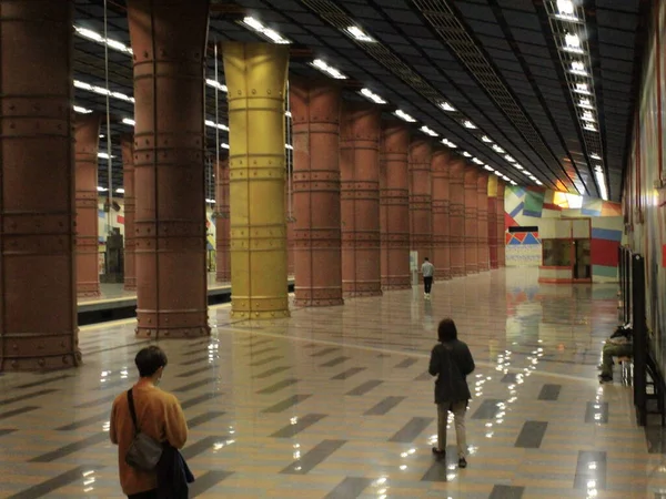 Transport Portugal Campo Pequeno Tunnelbanestation Lissabon Juni 2021 Lissabon Portugal — Stockfoto