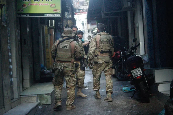 Police Operation Iron Tire June 2021 Rio Janeiro Brazil Traffickers — Stock Photo, Image