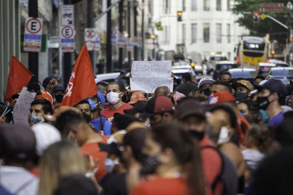Mtst Protest Für Wohnraum Sao Paulo Juni 2021 Sao Paulo — Stockfoto