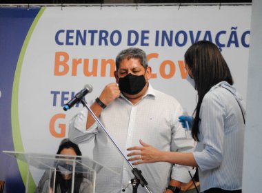 Sao Paulo Belediye Başkanı Ricardo Nunes Bruno Covas Yeşil Yenilik Merkezi 'ni açıyor. 5 Haziran, Sao Paulo, Brezilya: Sao Paulo Belediye Başkanı Ricardo Nunes, Bruno Covas Yeşil Sampa Yenilik Merkezi 'nin açılış töreninde