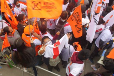 Peru 'da seçimler: Aday Keiko Fujimori Lima' da kampanya yürütüyor. 3 Haziran 2021, Lima, Peru: Peru Cumhurbaşkanlığı için sağcı aday Keiko Fujimori, önümüzdeki Pazar günü yapılacak ikinci tur seçimler için yürüttüğü kampanyayı 3 Haziran Perşembe günü sona erdirdi.