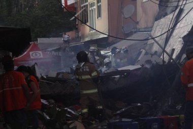RIO DAS Pediatri Kurma Koleji. 3 Haziran 2021, Rio de Janeiro, Brezilya: Rio das Pedras, Batı Bölgesi 'nde yer alan dört katlı bina, bu perşembe günü şafakta çöktü. 