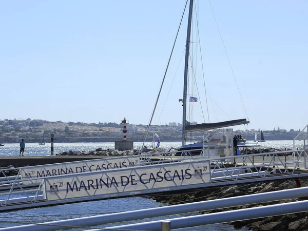 Día Soleado Adecuado Para Navegar Cascais Junio 2021 Cascais Portugal — Foto de Stock