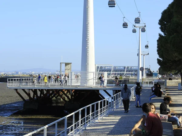 Bewegung Der Menschen Nationenpark Lissabon Juni 2021 Lissabon Portugal Bewegung — Stockfoto