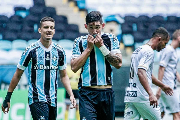 Recopa Gaucha Gremio Santa Cruz 2014 Porto Alegre Brazil Match — 스톡 사진