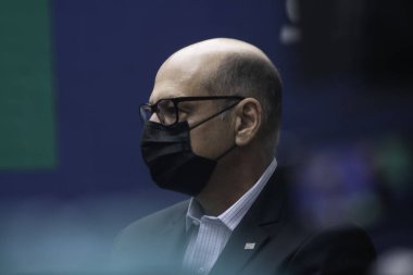 800,000 Coronavac aşısının Sao Paulo Valisi tarafından teslim edilmesi. 11 Haziran 2021, Sao Paulo, Brezilya: Sao Paulo Valisi, Joao Doria, Jean Gorinchteyn, Sao Paulo Sağlık Bakanı, Dimas Covas, Butantan Enstitüsü Müdürü