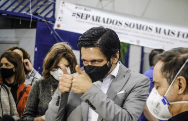 Sao Paulo Belediye Başkanı birlikte yaşama sosyal merkezini ziyaret etti. 9 Haziran 2021, Sao Paulo, Brezilya: Sao Paulo Belediye Başkanı Ricardo Nunes, birlikte yaşam merkezi Sao Martinho de Lima 'yı, BOMPAR' ı, Belem 'i ve şehrin doğu yakasını ziyaret eder. 