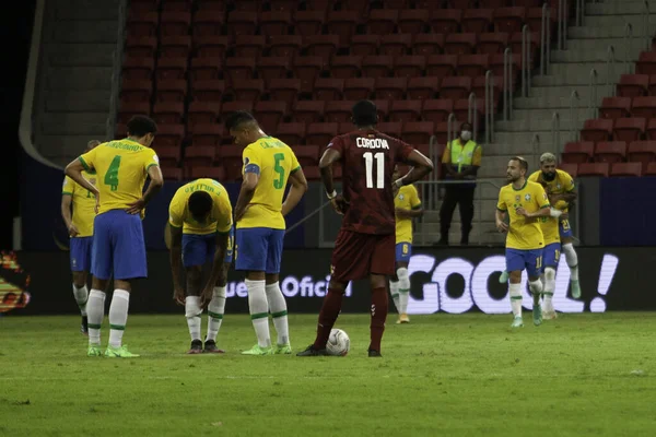 Copa America 2021 Brezilya Venezuela Karşı Haziran 2021 Brasilia Federal — Stok fotoğraf