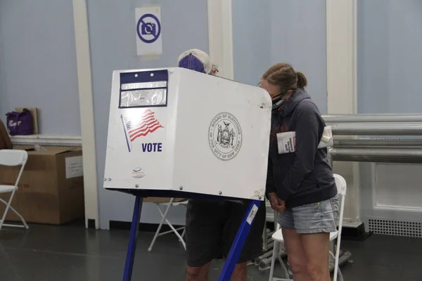2017 Early Voting Mayoral Primary Election New York 2021 메이오 — 스톡 사진