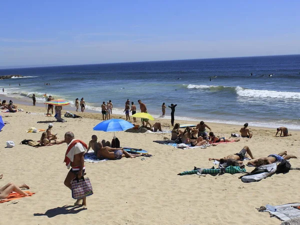 Haziran 2021 Almada Portekiz Portekiz Kıyısındaki Costa Caparica Plajında Haziran — Stok fotoğraf