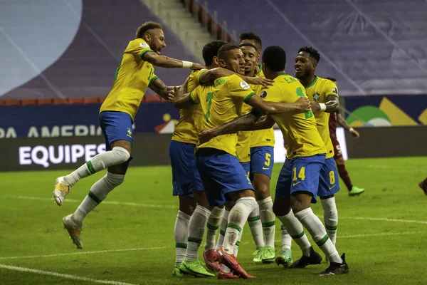 Copa America 2021 Brasilien Mot Venezuela Juni 2021 Brasilia Brasiliens — Stockfoto