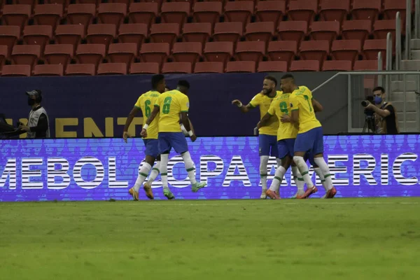 Copa America 2021 Brezilya Venezuela Karşı Haziran 2021 Brasilia Federal — Stok fotoğraf