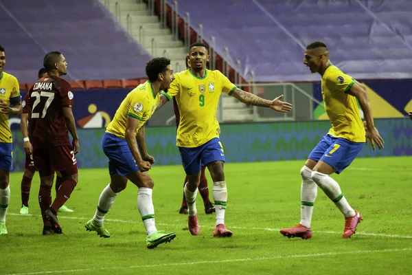 Copa America 2021 Brezilya Venezuela Karşı Haziran 2021 Brasilia Federal — Stok fotoğraf
