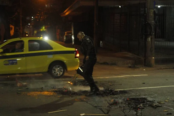 Moradores Lins Rio Janeiro Protestam Após Morte Uma Gestante Junho — Fotografia de Stock