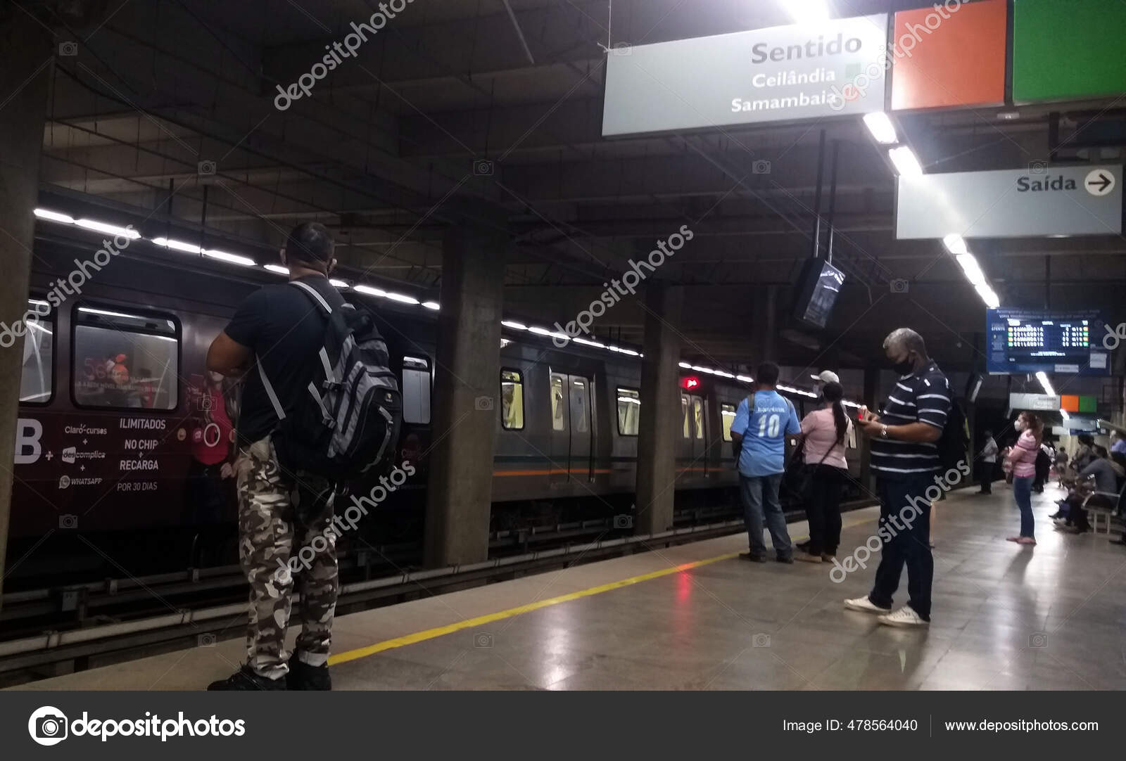 Movement Central Station Brasilia Subway June 2021 Braslila Federal District Stock Editorial
