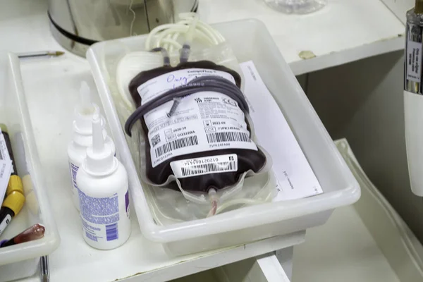 連邦地区の血液センター 世界献血者の日 2021年6月14日ブラジル連邦管区ブラジリア 世界献血者デー中のブラジル ノルテ州にある連邦管区の血液センターでの運動 — ストック写真