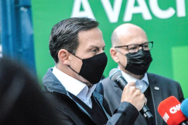 Consegna 800 000 Vaccini Coronavac Parte Del Governatore San Paolo — Foto Stock