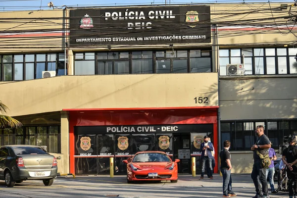 Carro Ferrari Foi Apreendido Durante Operação Polícia Civil São Paulo — Fotografia de Stock
