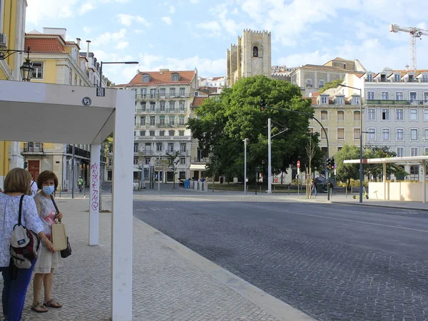Juni 2021 Lissabon Portugal Inmitten Der Coronavirus Pandemie Covid Genießen — Stockfoto