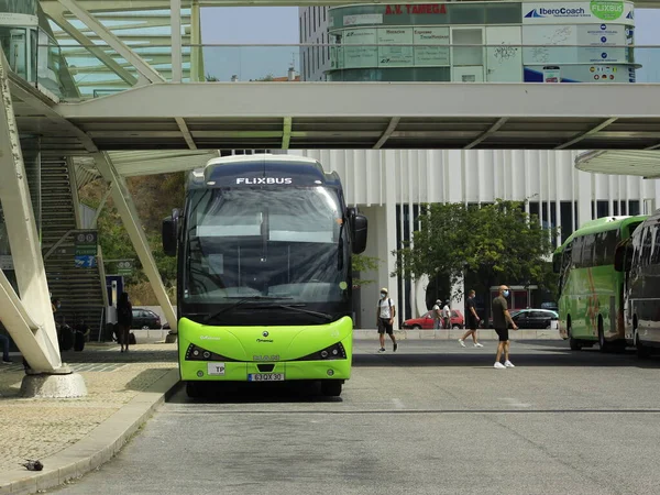 Bewegung Bahnhof Oriente Lissabon Juni 2021 Lissabon Brasilien Bewegung Busbahnhof — Stockfoto