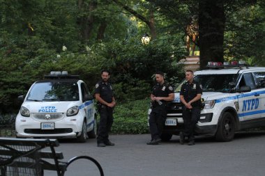 (New Yorklular Central Park Çimenliği. 17 Haziran 2021, New York, ABD: Güneşli bir günde New York 'lular ve turistler Central Park çimlerini doldururken, piknik yaparken, dans ederken, spor yaparken, roman okurken ve partnerleriyle aşk zamanlarının keyfini çıkarırken görülüyor.