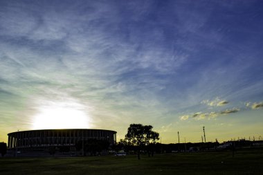 (Copa America: Arjantin ve Uruguay. 18 Haziran 2021, Brasilia, Federal, Bölge, Brezilya: Arjantin ve Uruguay arasında Cuma günü Copa America A Grubu 'nun ikinci turu için geçerli olan Mane Garrincha stadyumunun görüntüsü (