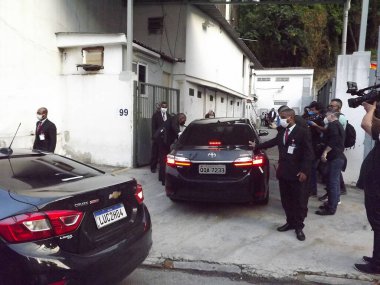 Birleşik Sağlık Sistemi 'nde (SUS) hizmeti genişleten Renasce programının başlatılması. 18 Haziran 2021, Rio de Janeiro, Brezilya: Sağlık Bakanı Marcelo Queiroga, Renasce programının başlatılması sırasında,