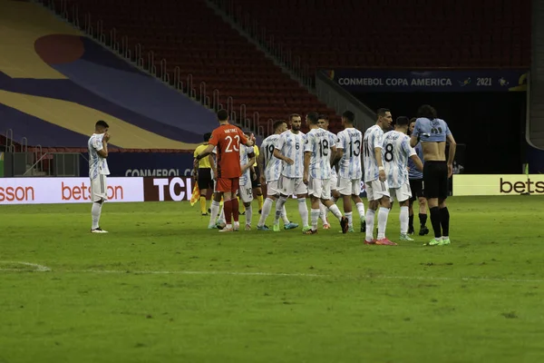 Int Copa América Argentina Uruguai Junho 2021 Brasília Distrito Federal — Fotografia de Stock