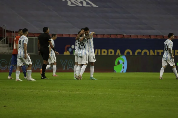 Spo Copa América Argentina Paraguai Junho 2021 Brasília Distrito Federal — Fotografia de Stock