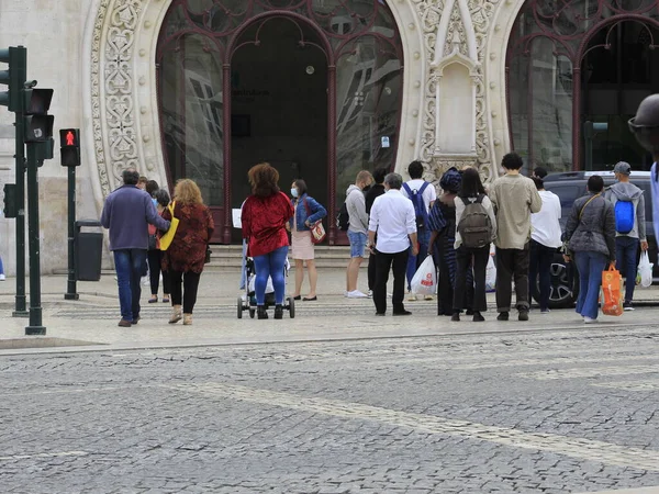 Portekiz Covid Oranının Artması Yönündeki Kısıtlamaları Duyurdu Haziran 2021 Lizbon — Stok fotoğraf