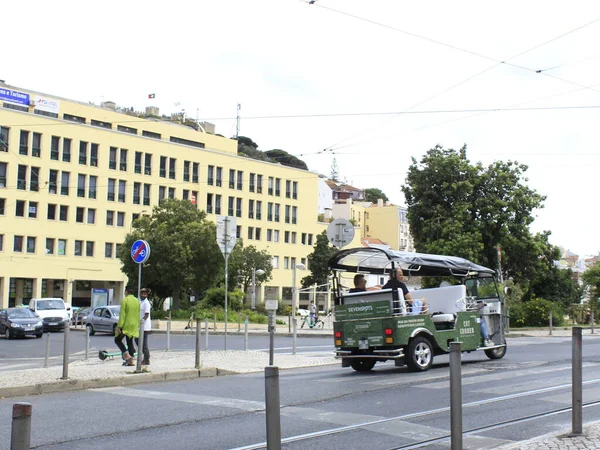 Mozgás Baixa Chiado Régióban Amely Található Öböl Között Két Dombok — Stock Fotó