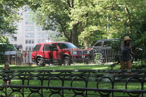 Tidig Morgon Scen Central Park Juni 2021 New York Usa — Stockfoto