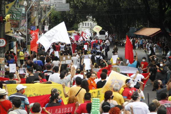 Protesto Manaus Contra Governo Presidente Bolsonaro Junho 2021 Manaus Brasil — Fotografia de Stock