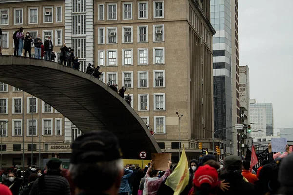 Protesta Contra Gobierno Del Presidente Jair Bolsonaro Junio 2021 Porto —  Fotos de Stock