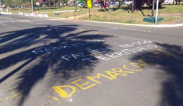 Manifestation Des Indigènes Annexe Chambre Des Députés Juin 2021 Brasilia — Photo