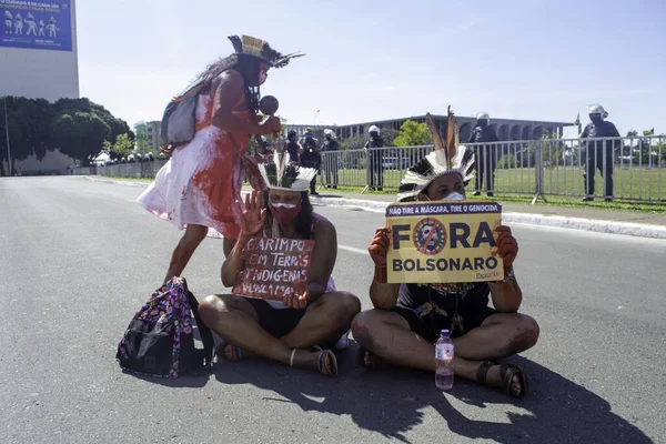 Protesto Contra Governo Bolsonaro Brasília Junho 2021 Brasília Distrito Federal — Fotografia de Stock