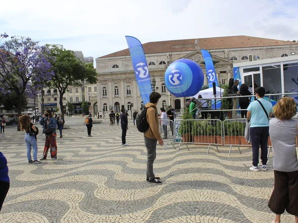 Portekiz Covid Oranının Artması Yönündeki Kısıtlamaları Duyurdu Haziran 2021 Lizbon — Stok fotoğraf