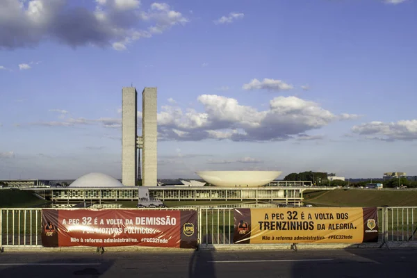 Domorodí Indiáni Protestují Pozemková Práva Brazílii Června 2021 Brazílie Federální — Stock fotografie