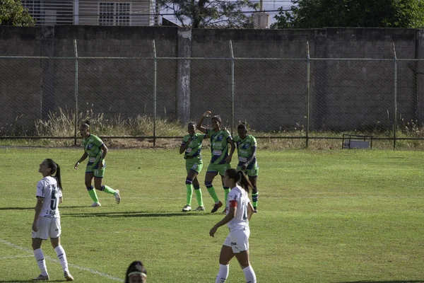 Spo Brasiliansk Fotboll För Damer Minas Brasilia Och Palmeiras Juni — Stockfoto