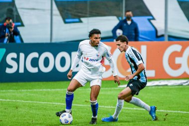 Brezilya Futbol Şampiyonası: Gremio ve Fortaleza. 27 Haziran 2021, Porto Alegre, Brezilya: Gremio ile Fortaleza arasında oynanan futbol maçı sırasında Kannemann, Brezilya Futbol Şampiyonası 'nın yedinci turu için geçerlidir.